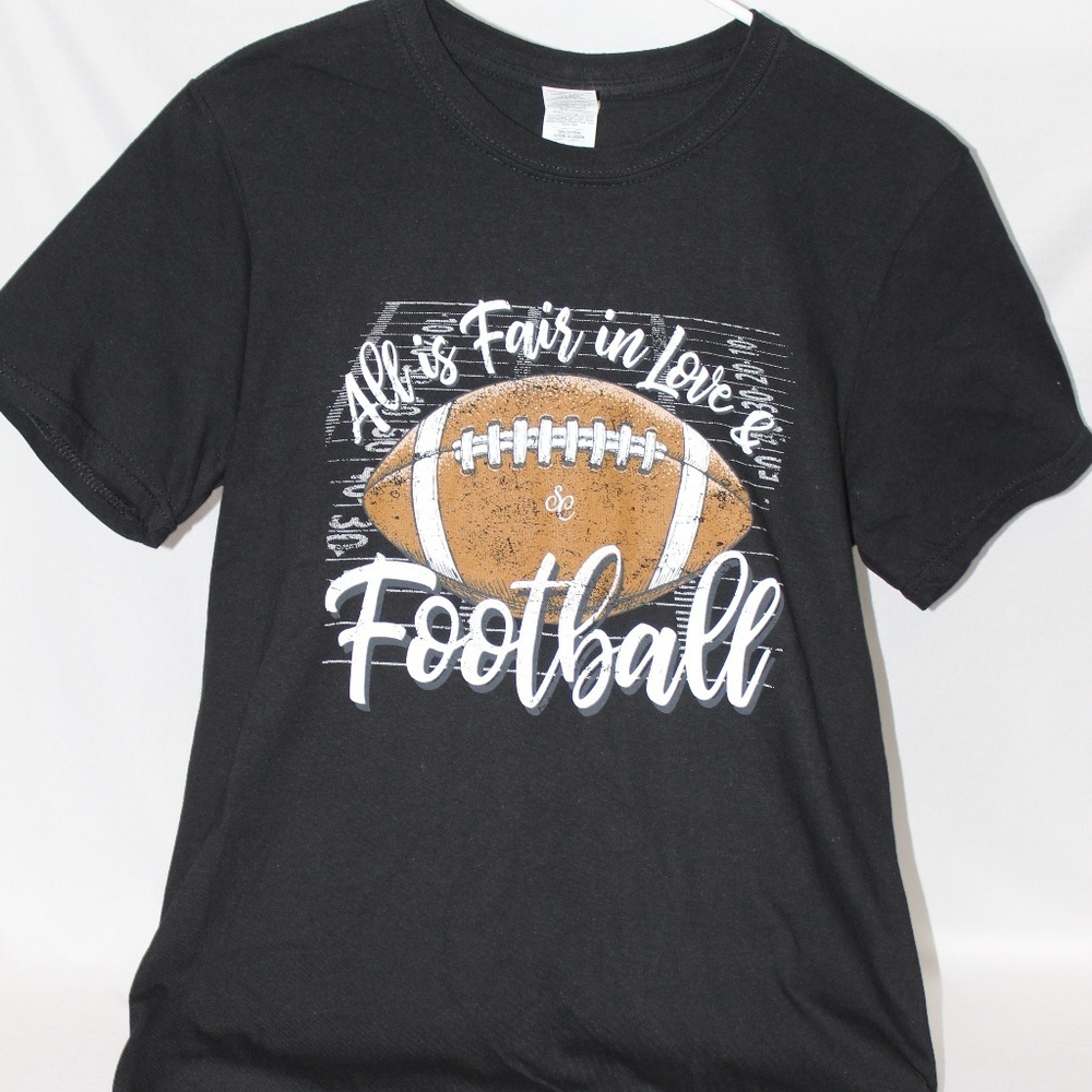 Sale Price - Southern Couture  Football Fan T-Shirt, Black